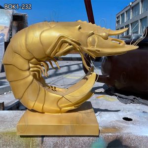 Bronze Giant Prawn Statues Seafood Restaurant Decor for Sale BOK1-232