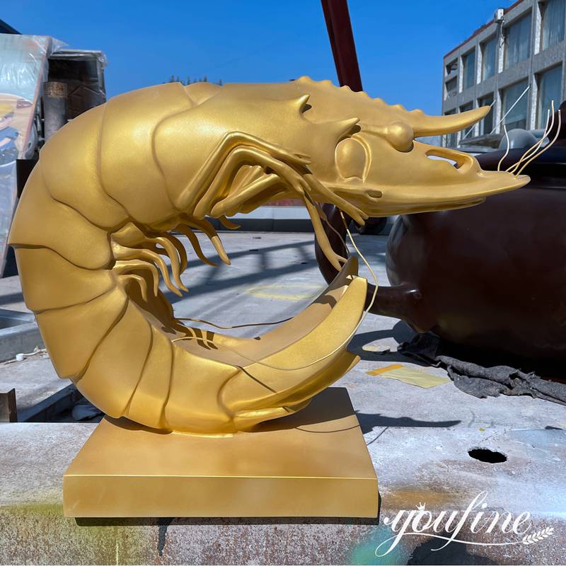 Bronze Giant Prawn Statues Seafood Restaurant Decor for Sale BOK1-232 - Other Animal sculptures - 1