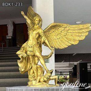 Bronze life-size Angel Statues Archangel Saint Michael for Sale BOK1-233