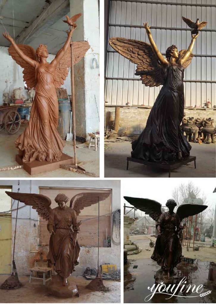 Bronze life-size Angel Statues Archangel Saint Michael for Sale BOK1-233 - Bronze Angel Sculpture - 2