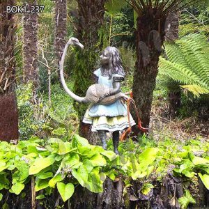 Custom Bronze Garden Sculpture Alice in Wonderland Statue for Sale BOK1-237