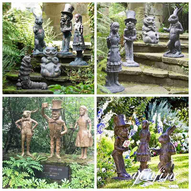 Custom Bronze Garden Sculpture Alice in Wonderland Statue for Sale BOK1-237 - Bronze Garden Statue - 10