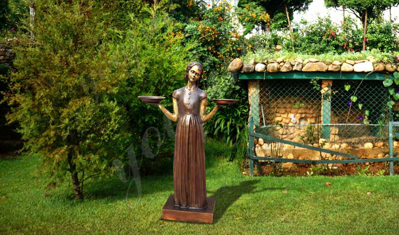 Outdoor Bronze Garden Savannah’s Bird Girl Statue Gift BOK1-235 - Bronze Garden Statue - 2