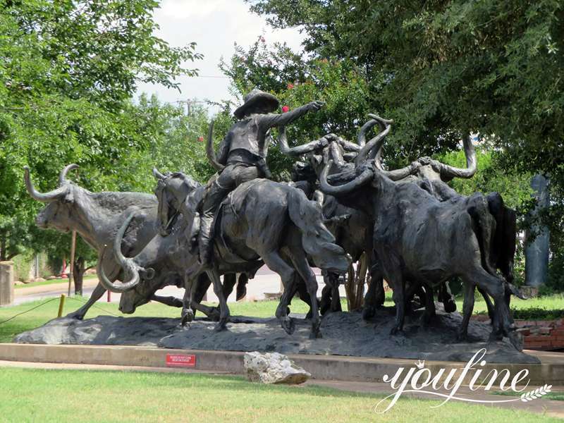 Chisholm Trail Crossing Sculptures: