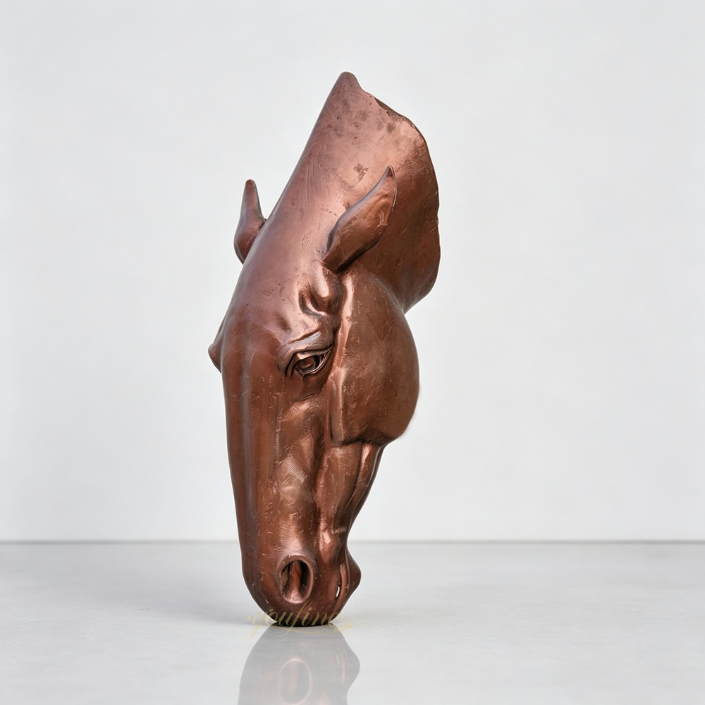brown Horse Head Statue