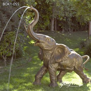 Bronze Outdoor Elephant Water Fountain for Sale BOK1-055