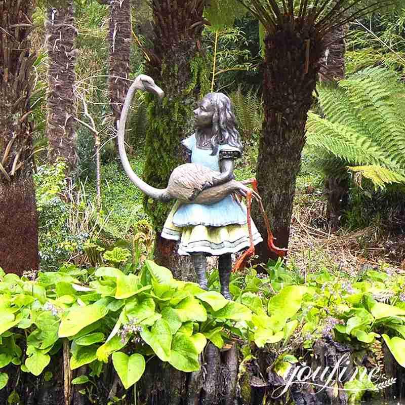 Custom Bronze Garden Sculpture Alice in Wonderland Statue for Sale BOK1-237 - Bronze Garden Statue - 1