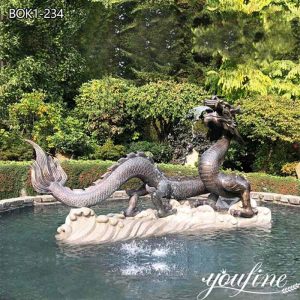 Bronze Dragon Waterfall Fountain Garden Sculpture for Sale BOK1-234
