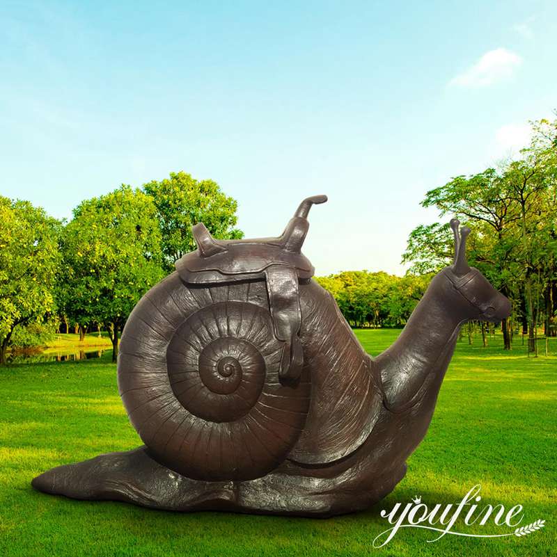 Bronze Giant Snail Sculpture Animal Artwork Garden Decor Gift BOK1-257 - Other Animal sculptures - 5