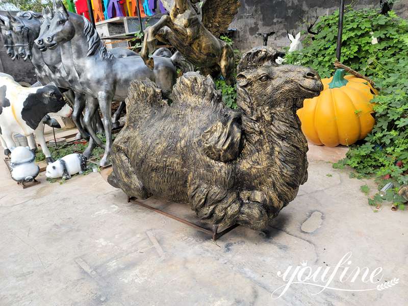 Antique Large Bronze Camel Garden Statues for Sale BOK1-014 - Other Animal sculptures - 1