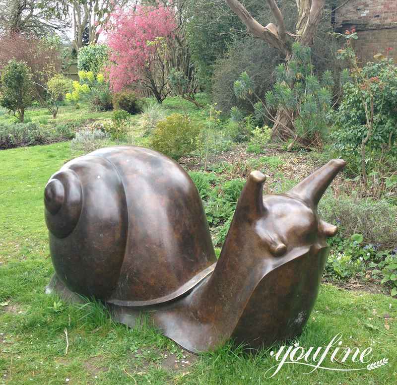 Bronze Giant Snail Sculpture Animal Artwork Garden Decor Gift BOK1-257 - Other Animal sculptures - 4