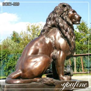 Bronze Lion Statues for Front Porch Home Decor for Sale BOK1-229