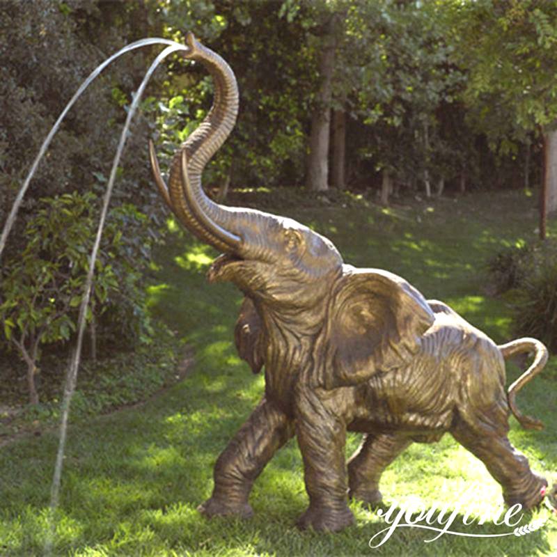 Bronze Outdoor Elephant Water Fountain for Sale BOK1-055 - Bronze Animal Fountain - 1