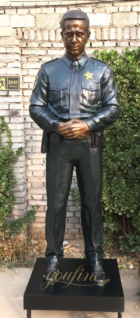 Bronze Police Officer Statue BOK1-252 - Bronze Figure Sculpture - 6
