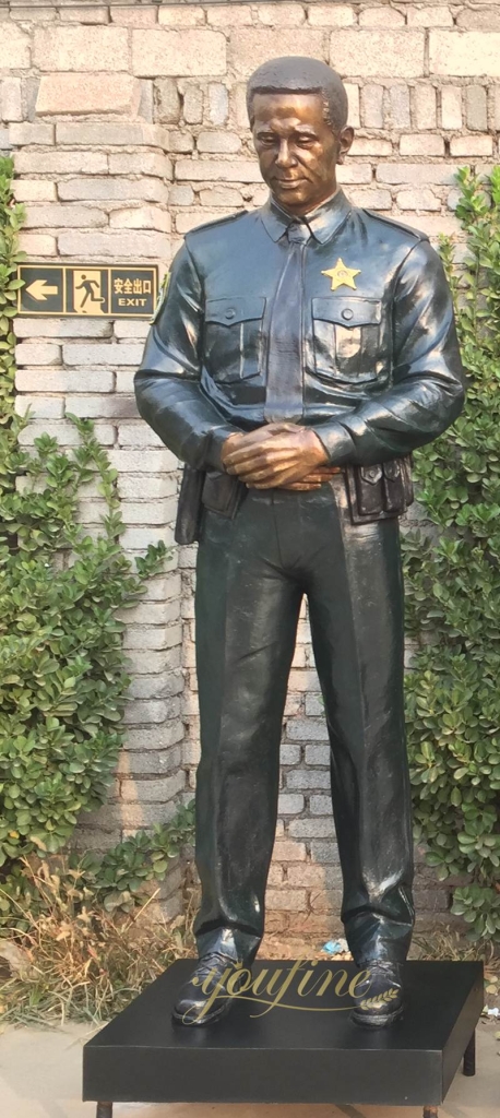Bronze Police Officer Statue BOK1-252 - Bronze Figure Sculpture - 2