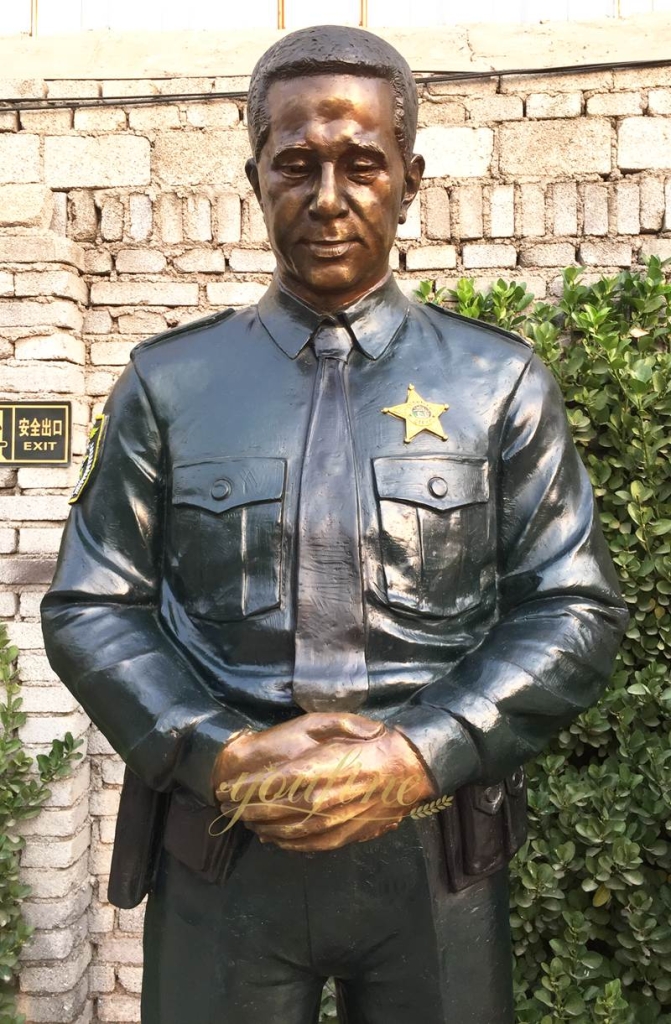Bronze Police Officer Statue BOK1-252 - Bronze Figure Sculpture - 3