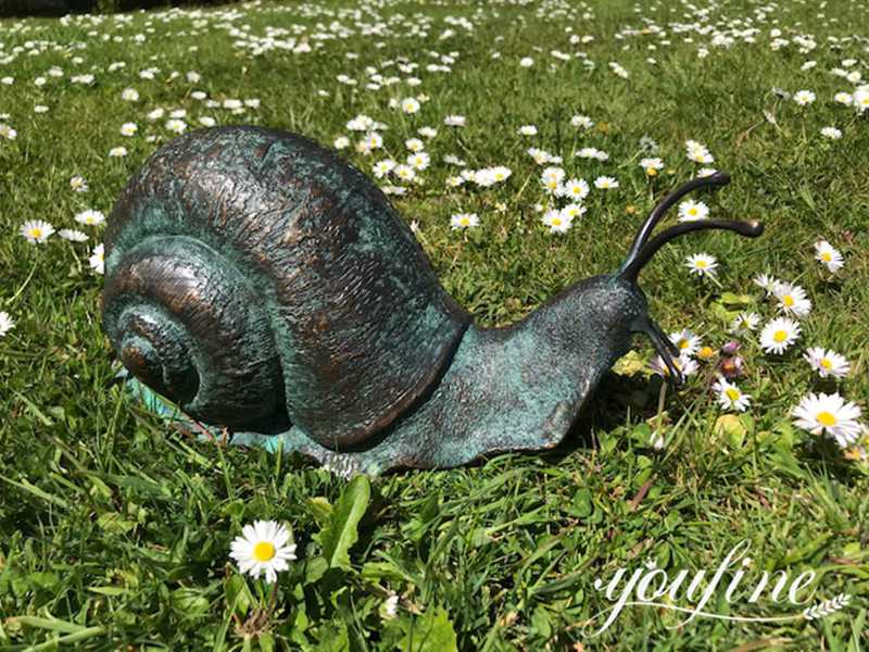 Bronze Giant Snail Sculpture Animal Artwork Garden Decor Gift BOK1-257 - Other Animal sculptures - 3