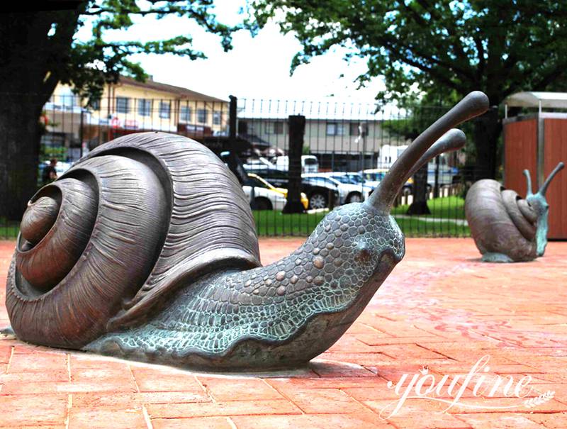 Bronze Giant Snail Sculpture Animal Artwork Garden Decor Gift BOK1-257 - Other Animal sculptures - 1