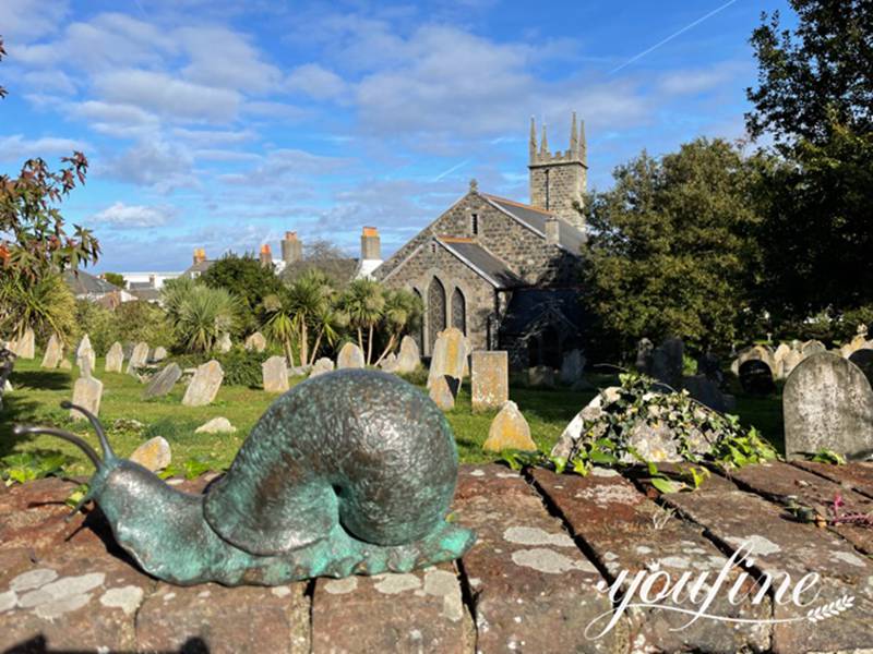 Bronze Giant Snail Sculpture Animal Artwork Garden Decor Gift BOK1-257 - Other Animal sculptures - 2