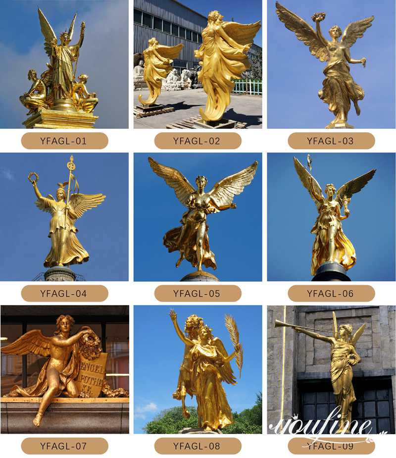 Bronze life-size Angel Statues Archangel Saint Michael for Sale BOK1-233 - Bronze Angel Sculpture - 4