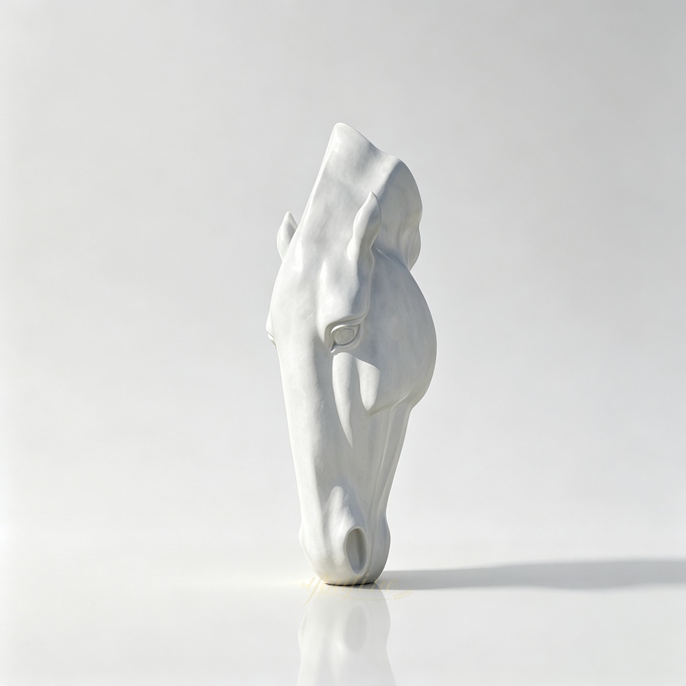white Horse Head Statue