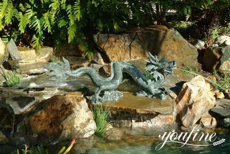 Bronze Dragon Waterfall Fountain Garden Sculpture for Sale BOK1-234 - Mythical Creatures Statues - 4