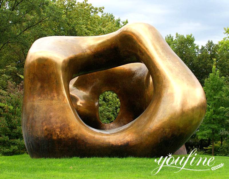 Bronze Abstract Henry Moore Sculpture Oval with Points Art for Sale BOK1-293 - Abstract Bronze Sculpture - 6