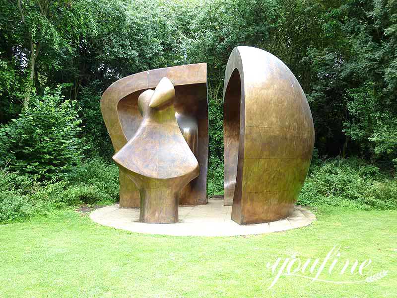 Bronze Abstract Henry Moore Sculpture Oval with Points Art for Sale BOK1-293 - Abstract Bronze Sculpture - 10