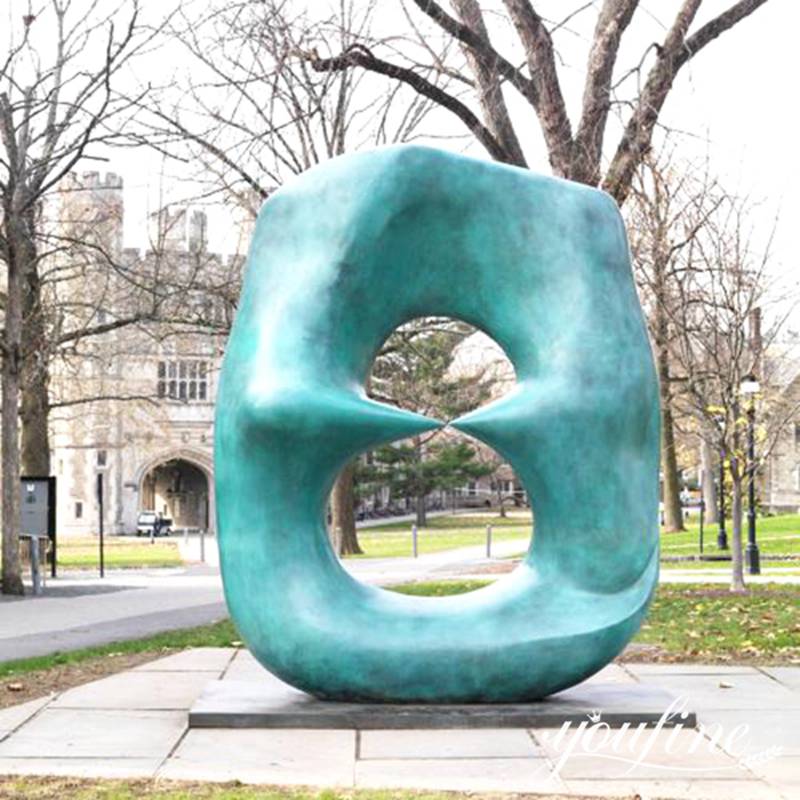 Bronze Abstract Henry Moore Sculpture Oval with Points Art for Sale BOK1-293 - Abstract Bronze Sculpture - 1