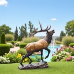 Popular Roaring Life Size Elk Statue