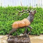 Roaring Life Size Elk Statue in our factory