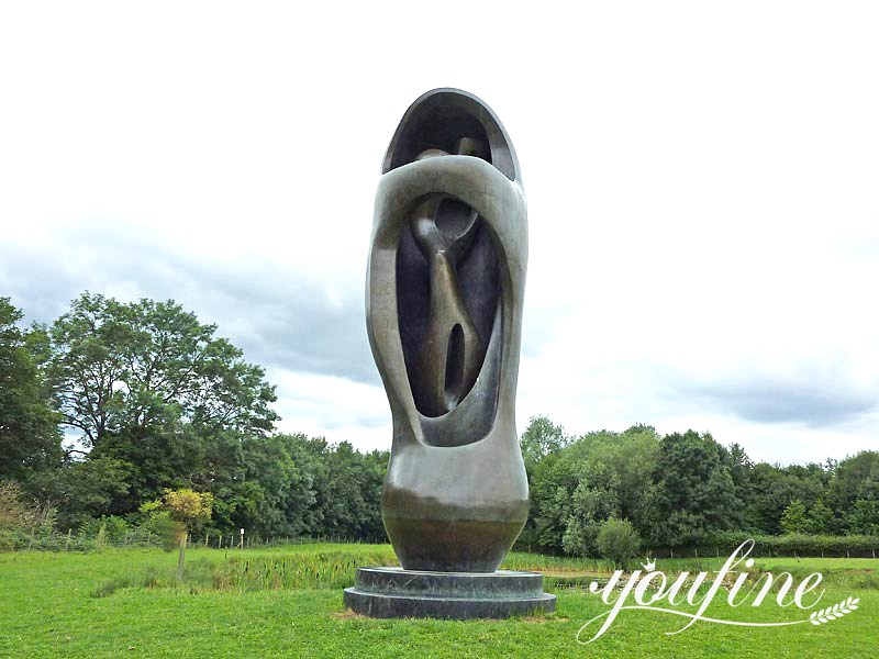 Bronze Abstract Henry Moore Sculpture Oval with Points Art for Sale BOK1-293 - Abstract Bronze Sculpture - 8