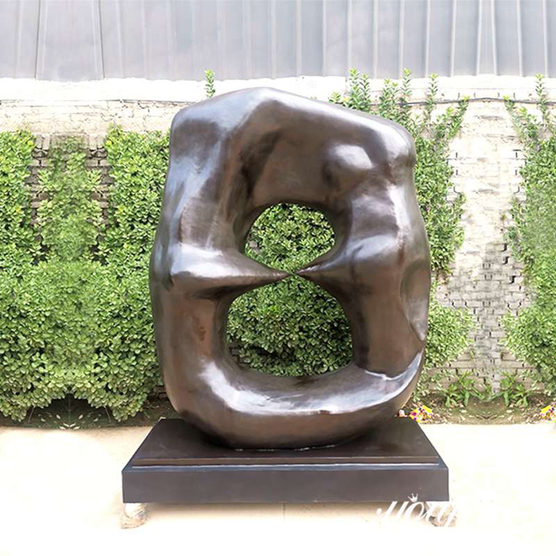 Bronze Abstract Henry Moore Sculpture Oval with Points Art for Sale BOK1-293 - Abstract Bronze Sculpture - 4