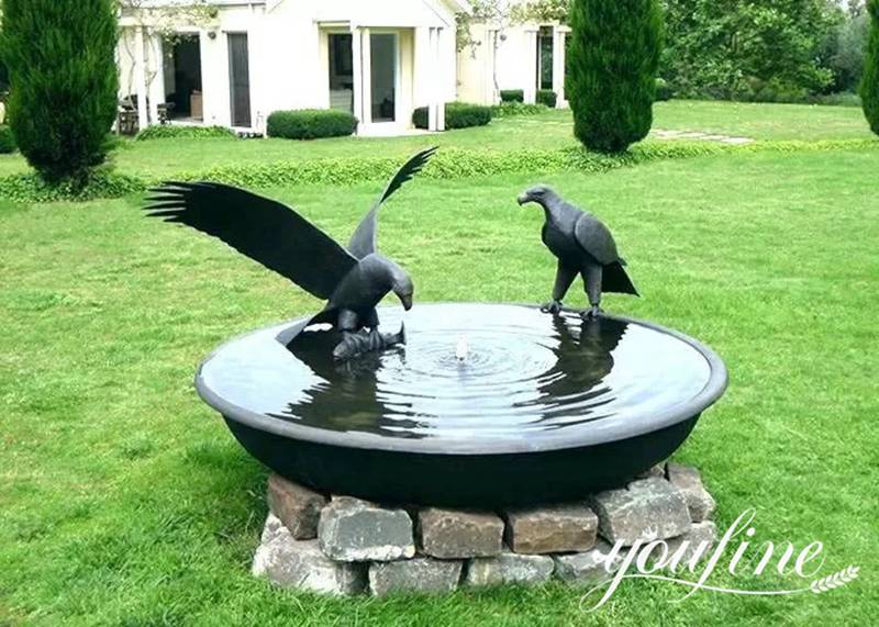 bronze bird bath planter-YouFine Sculpture