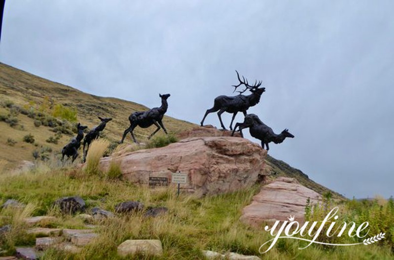 Bronze Elk Statue National Museum of Wildlife Art for Sale BOK1-290 - Bronze Deer Sculpture - 6