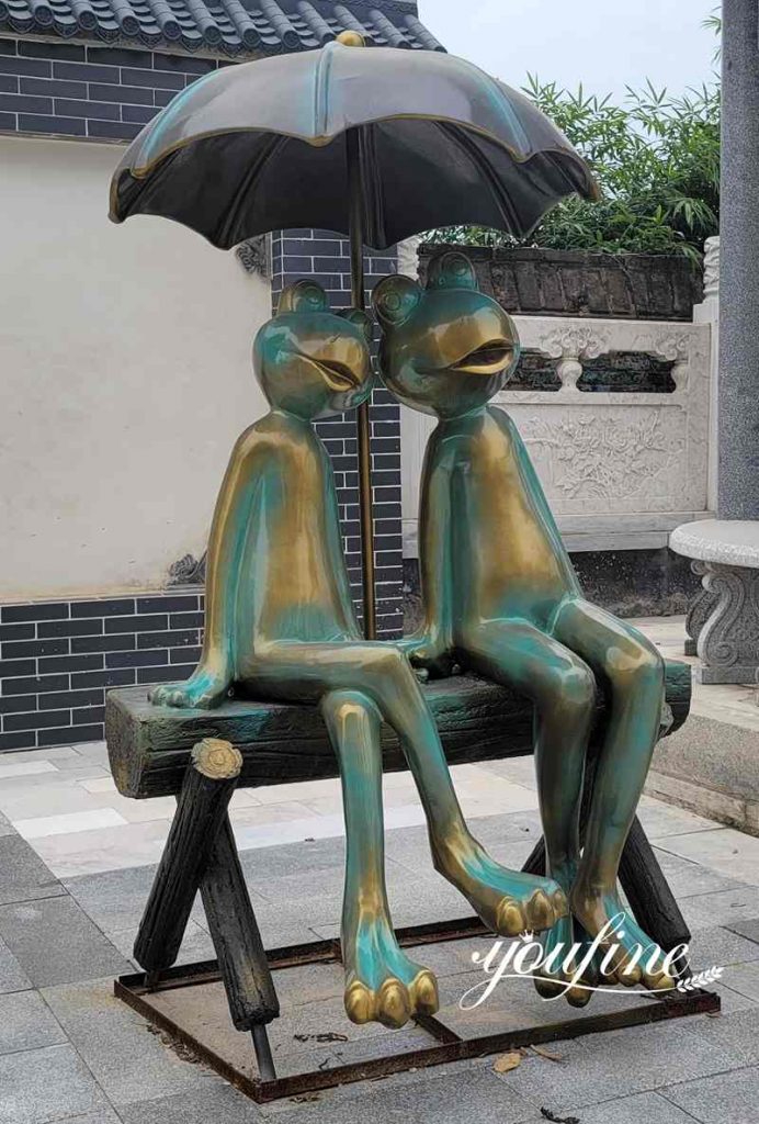 Bronze Large Funny Frog Garden Ornaments Factory Supplier BOK1-011 - Other Animal sculptures - 1