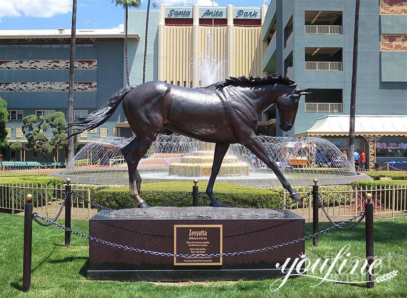 Bronze Famous Zenyatta Horse Statue Factory Supplier BOK1-284 - Bronze Horse Statues - 4