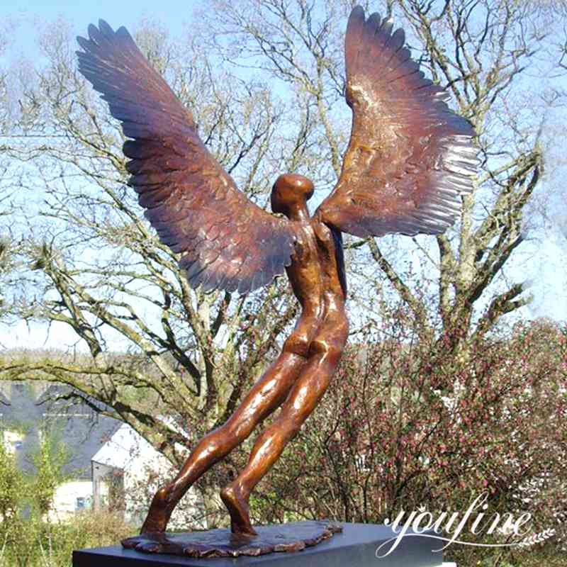 Details of the Winged Man Statue:
