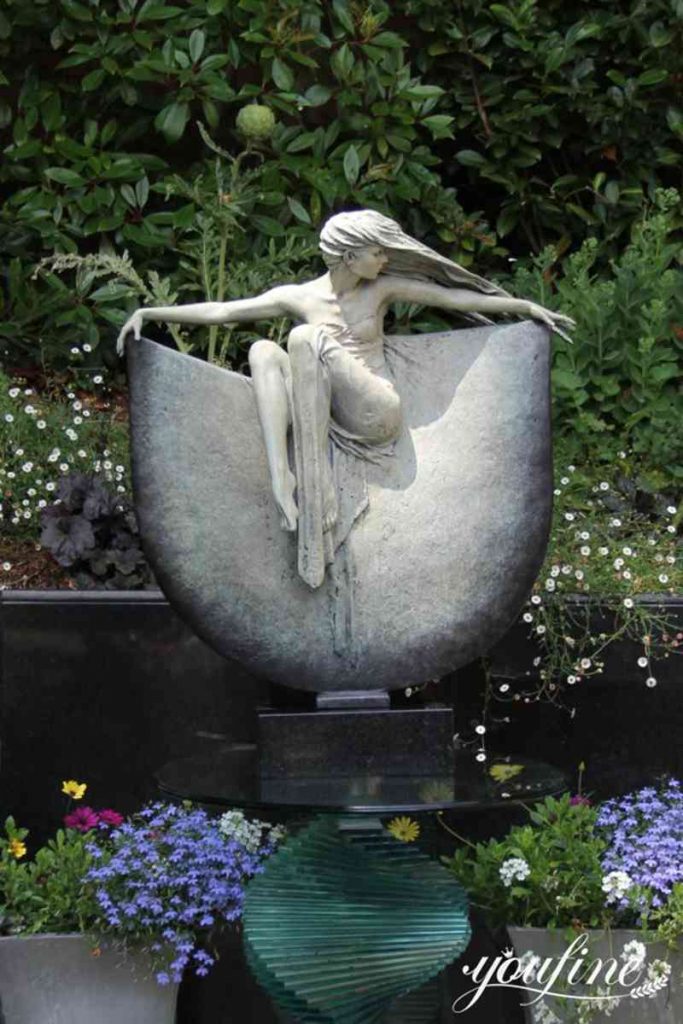 Bronze Female Statue Details: