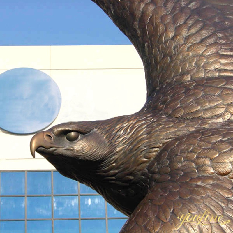 large bronze hawk statues art