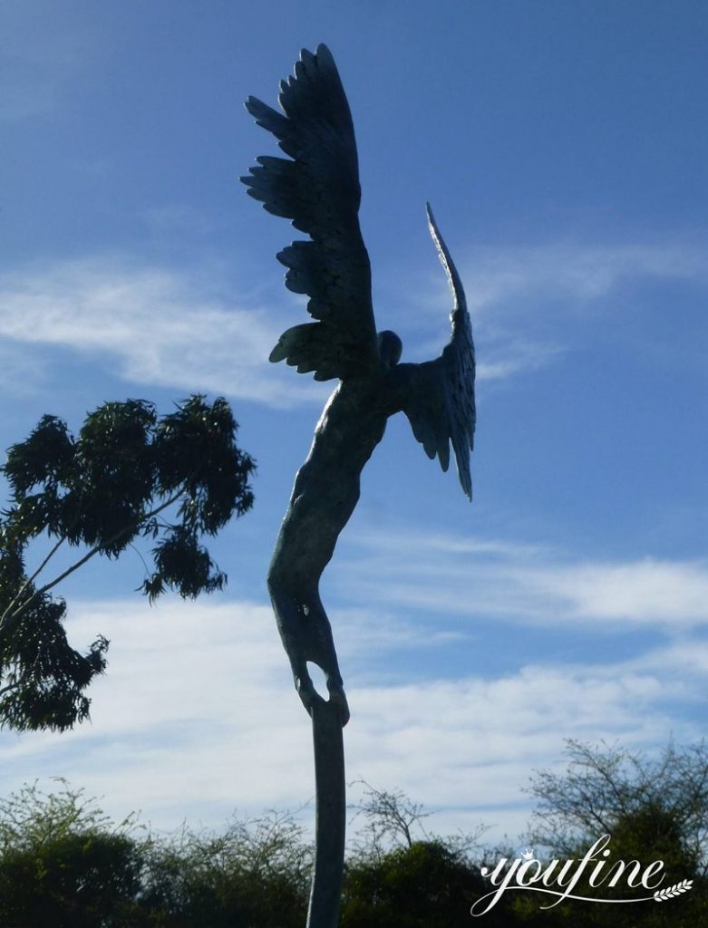 Bronze Icarus Winged Man Statue Greek Mythology Art Decor for Sale BOK1-249 - Bronze Angel Sculpture - 8