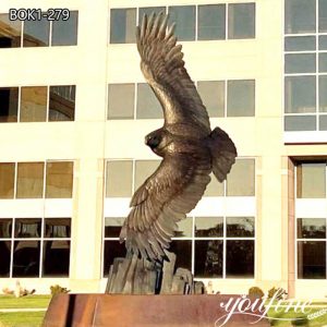 Bronze Flying Large Outdoor Eagle Bird Statue Yard Art for Sale BOK1-279