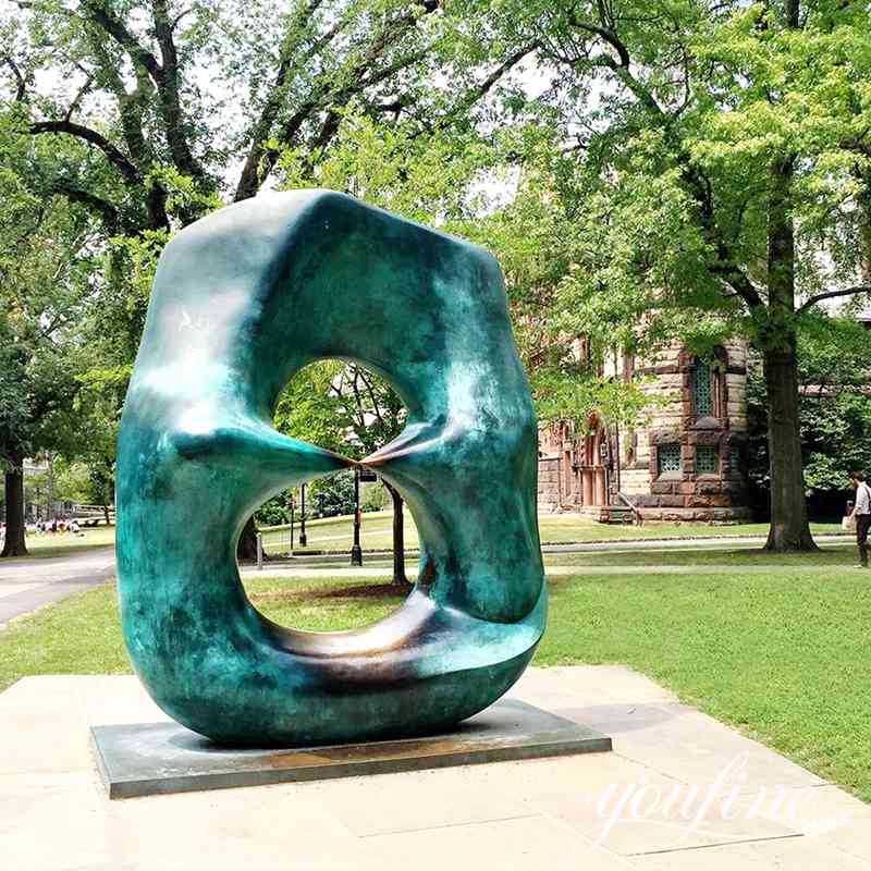 Bronze Abstract Henry Moore Sculpture Oval with Points Art for Sale BOK1-293 - Abstract Bronze Sculpture - 2