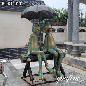 Bronze Large Funny Frog Garden Ornaments Factory Supplier BOK1-011