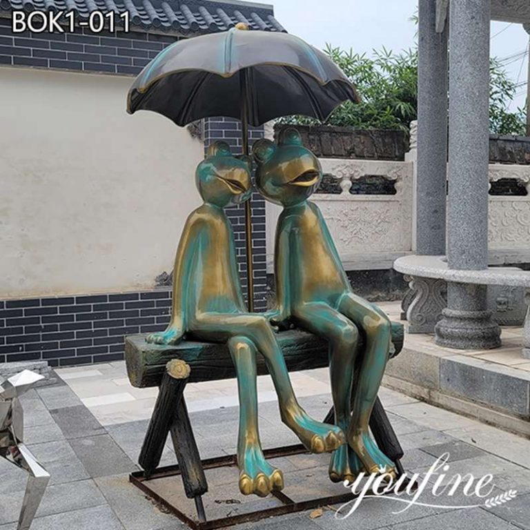 outdoor garden frog statue-YouFine Sculpture
