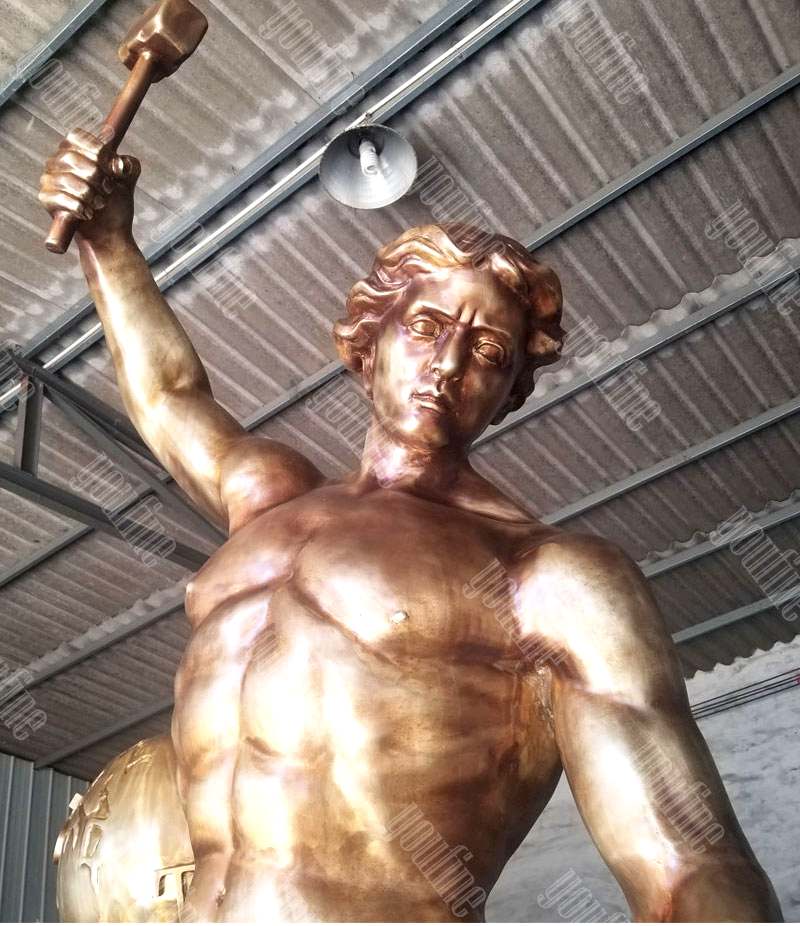 Bronze Sculpture Man Chiseling Himself Out of Stone Art Wholesale BOKK-593 - Bronze Famous Sculpture - 3