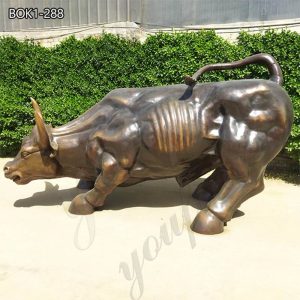 Bronze Charging Wall Street Bull Statue Replica Art for Sale BOK1-288