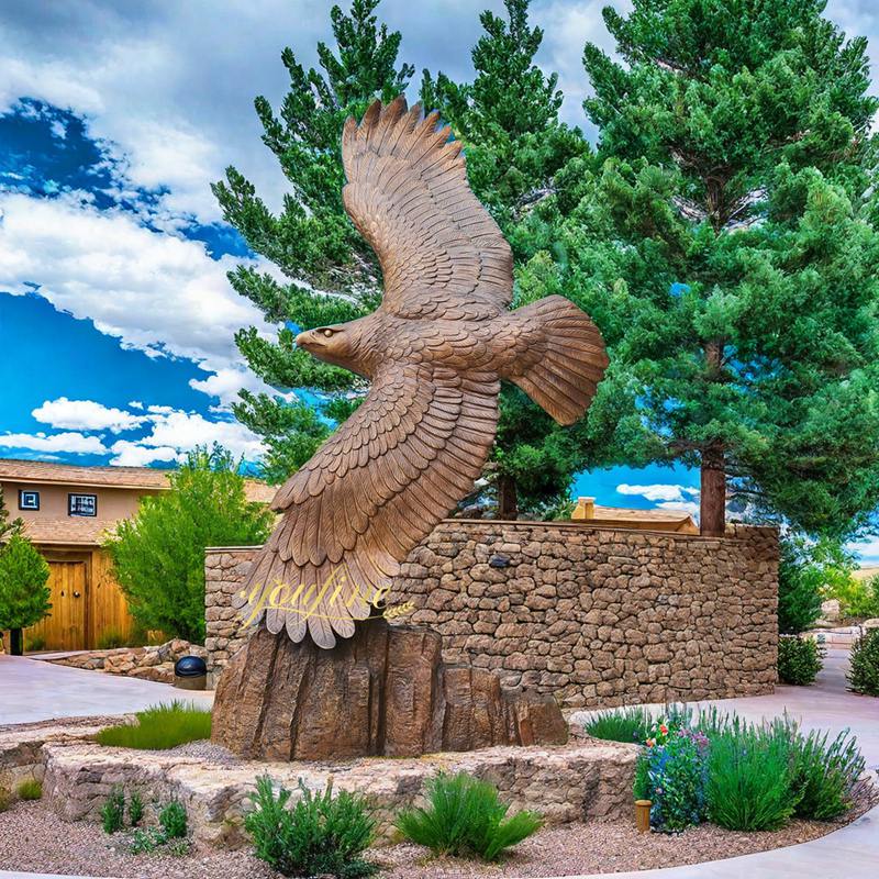 wild life large bronze hawk statues
