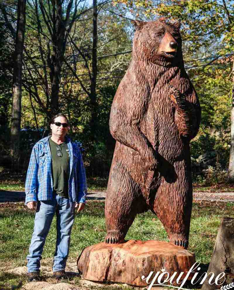 Outdoor Large Battling Bear Statue for Sale BOK1-308 - Bronze Bear Statues - 6