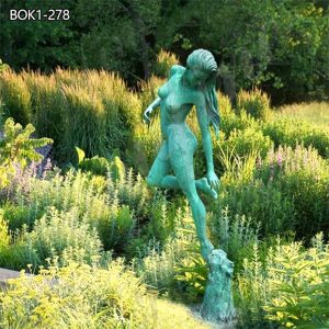 Vintage Bronze Lady Statue Garden Decor Factory Supplier BOK1-278